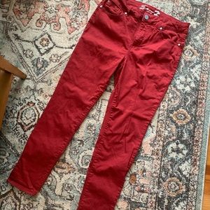 Seven 7 ankle jeans, size 12 in red